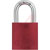 ABUS USA - 72/40 RED - KA Shackle .25D 1.06H .81W Red 1.5inW 2.91in H Aluminum Body Padlock|70566810 | ChuangWei Electronics