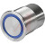Schurter - 1241.3020.M - Fngr Gd Pnt Ill/Red/24VDC QC Ntrl Alum 42/60VAC/DC Swchg NO 22mm Piezo PB Switch|70020879 | ChuangWei Electronics